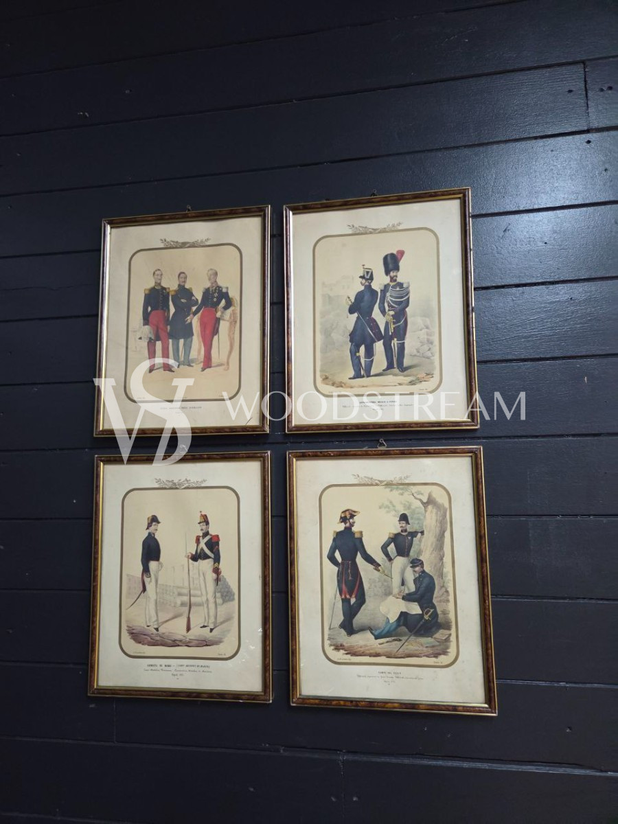 Комплект: Картина/Гравюра 4 штуки