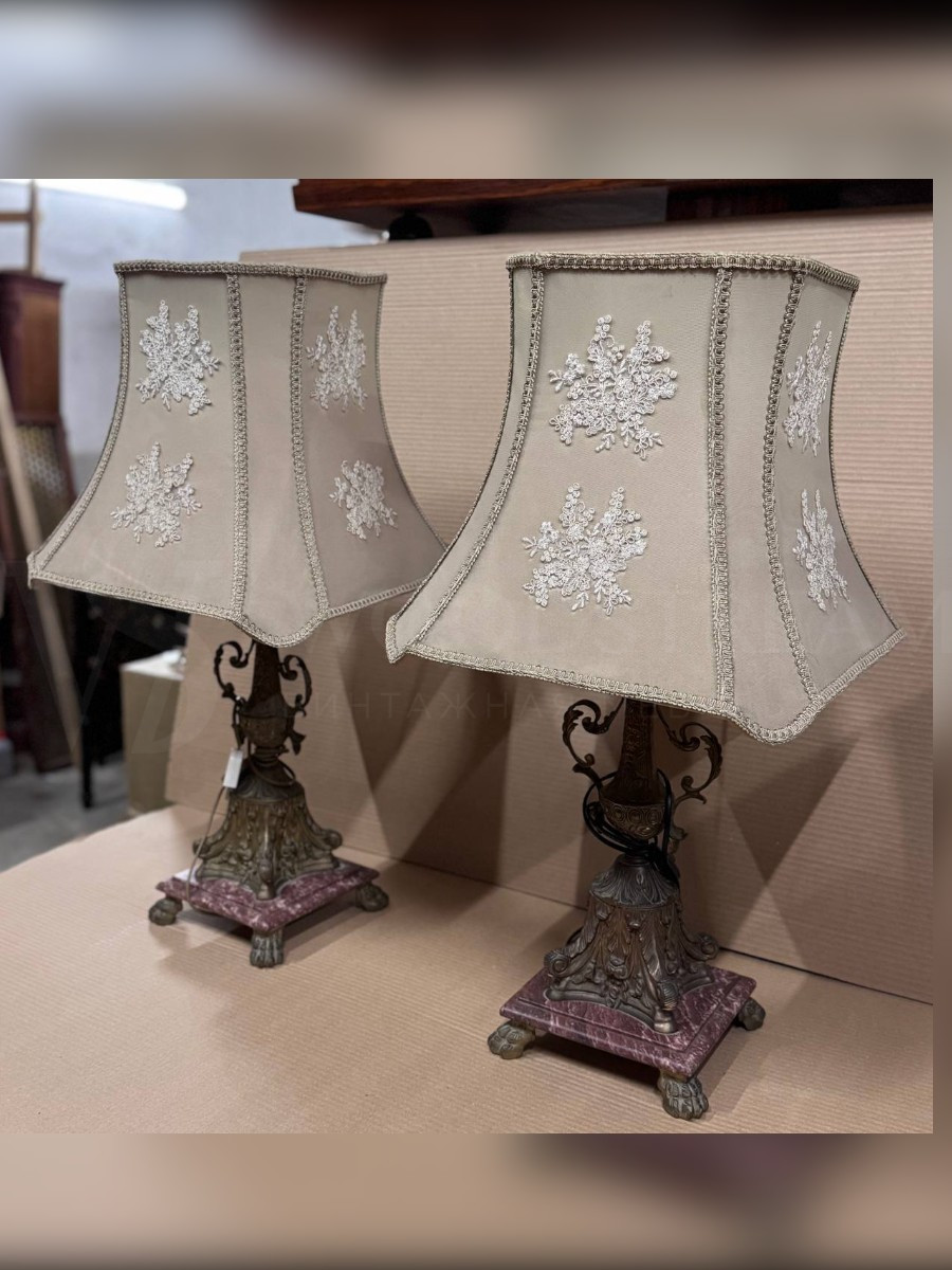 Лампа настольная винтажная 2 штуки