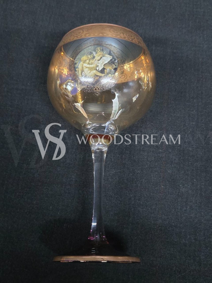 Набор: Бокал/Фужер 2 штуки и тарелка