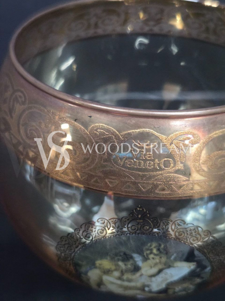 Набор: Бокал/Фужер 2 штуки и тарелка