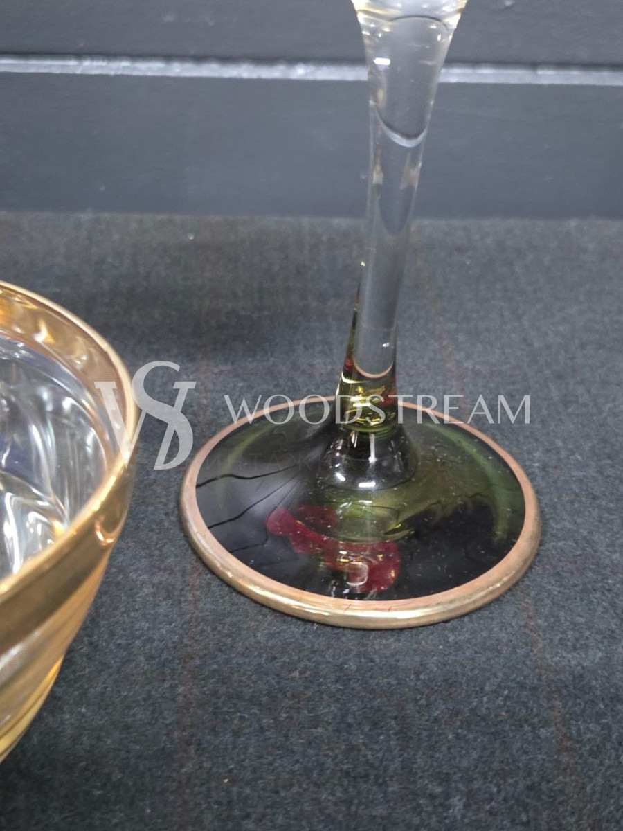 Набор: Бокал/Фужер 2 штуки и тарелка