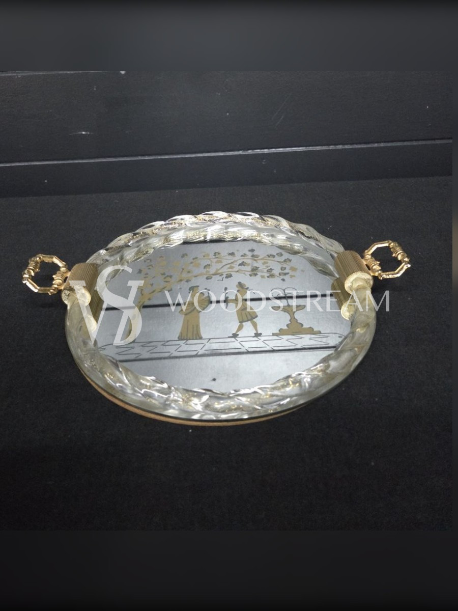 Поднос зеркальный винтажный