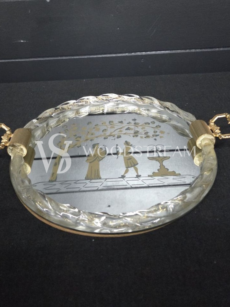 Поднос зеркальный винтажный