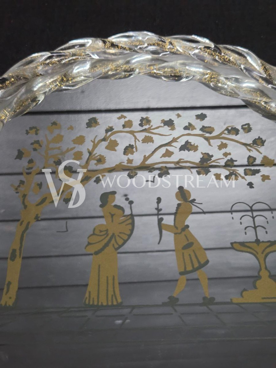 Поднос зеркальный винтажный