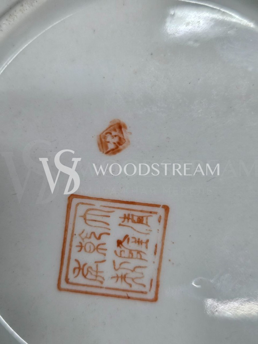 Набор: Тарелка/Блюдце в стиле шинуазри 5 штук