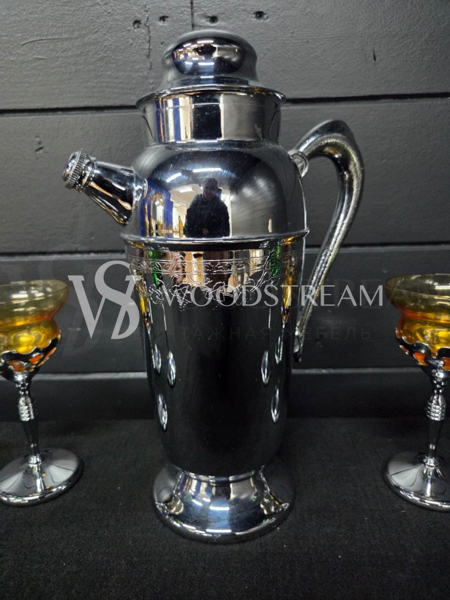 Набор: Диспенсер/Чайник/Графин и Бокал/Фужер 6 штук