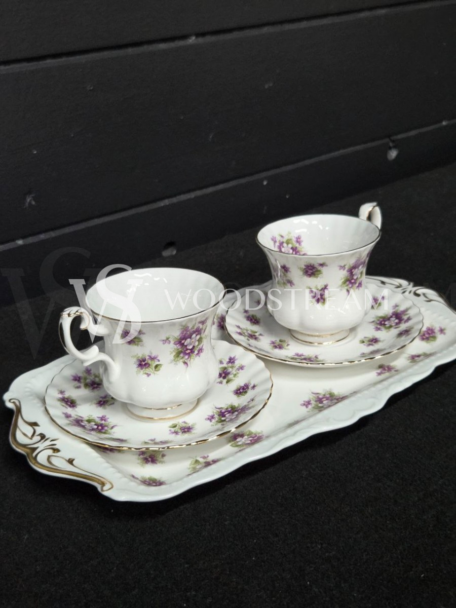 Набор: Чайная пара 2 штуки на подносе Royal Albert