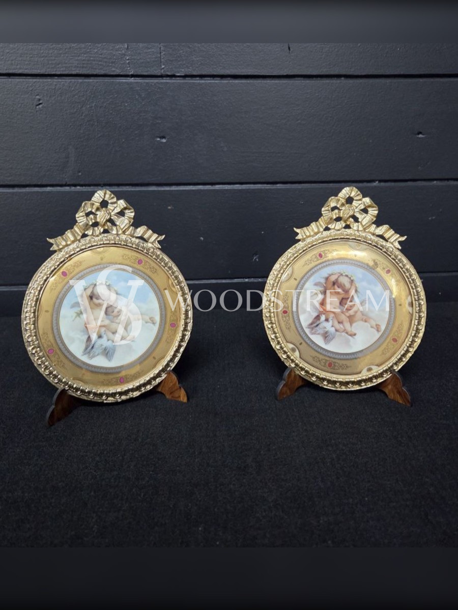 Картина/Миниатюра в рамке в стиле Людовика XVI 2 штуки