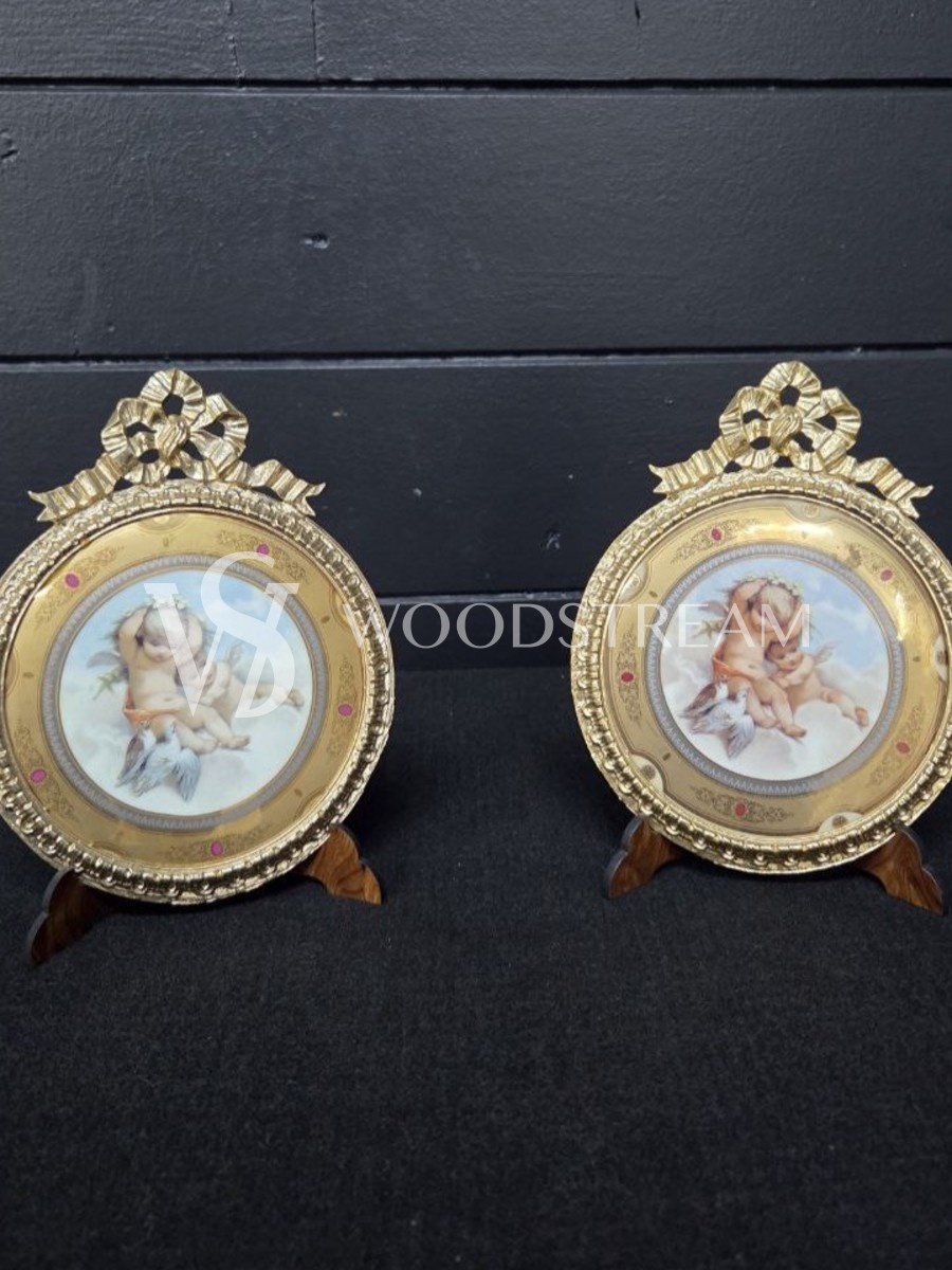 Картина/Миниатюра в рамке в стиле Людовика XVI 2 штуки
