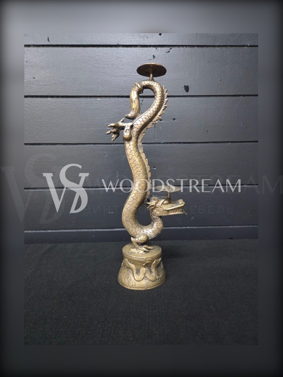 Подсвечник с драконом в восточном стиле