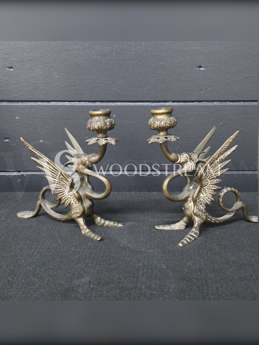 Подсвечник с драконами 2 штуки