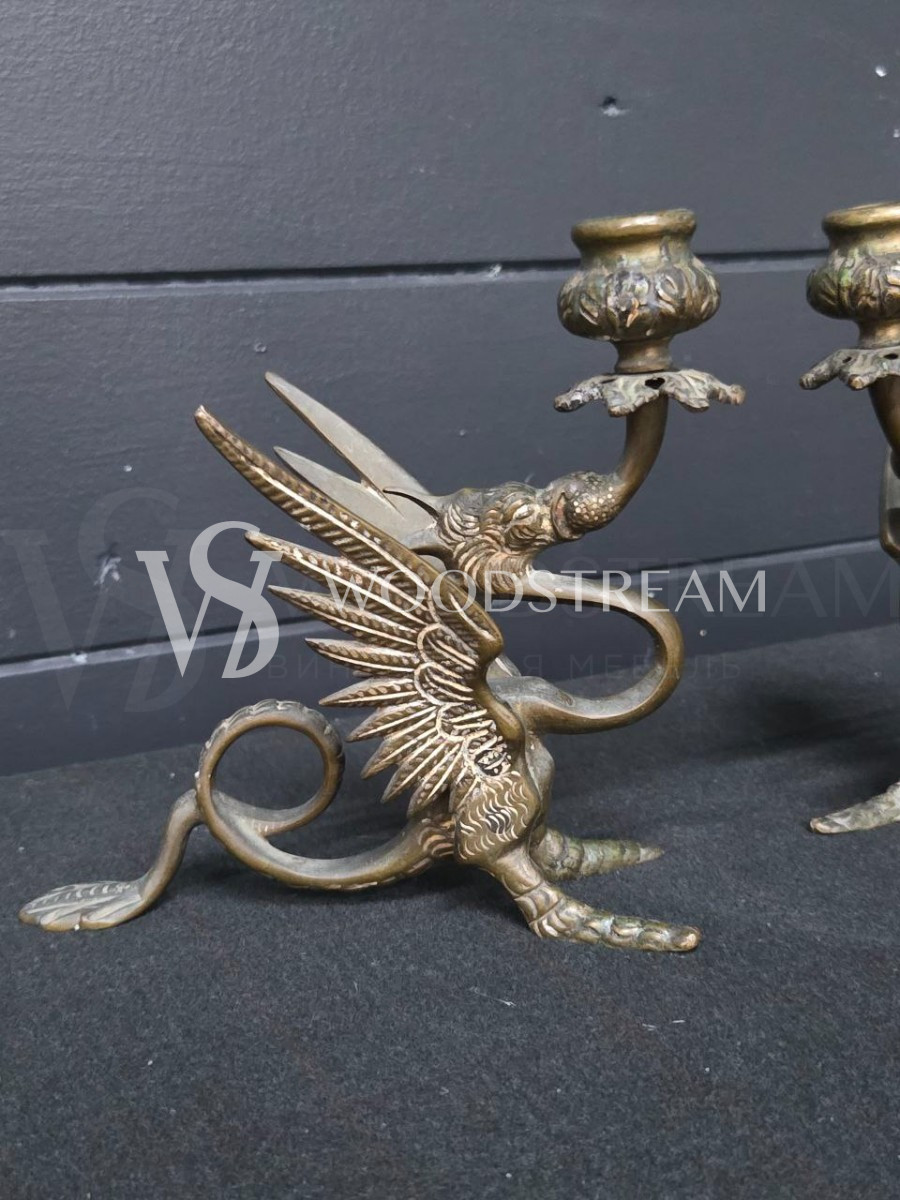 Подсвечник с драконами 2 штуки