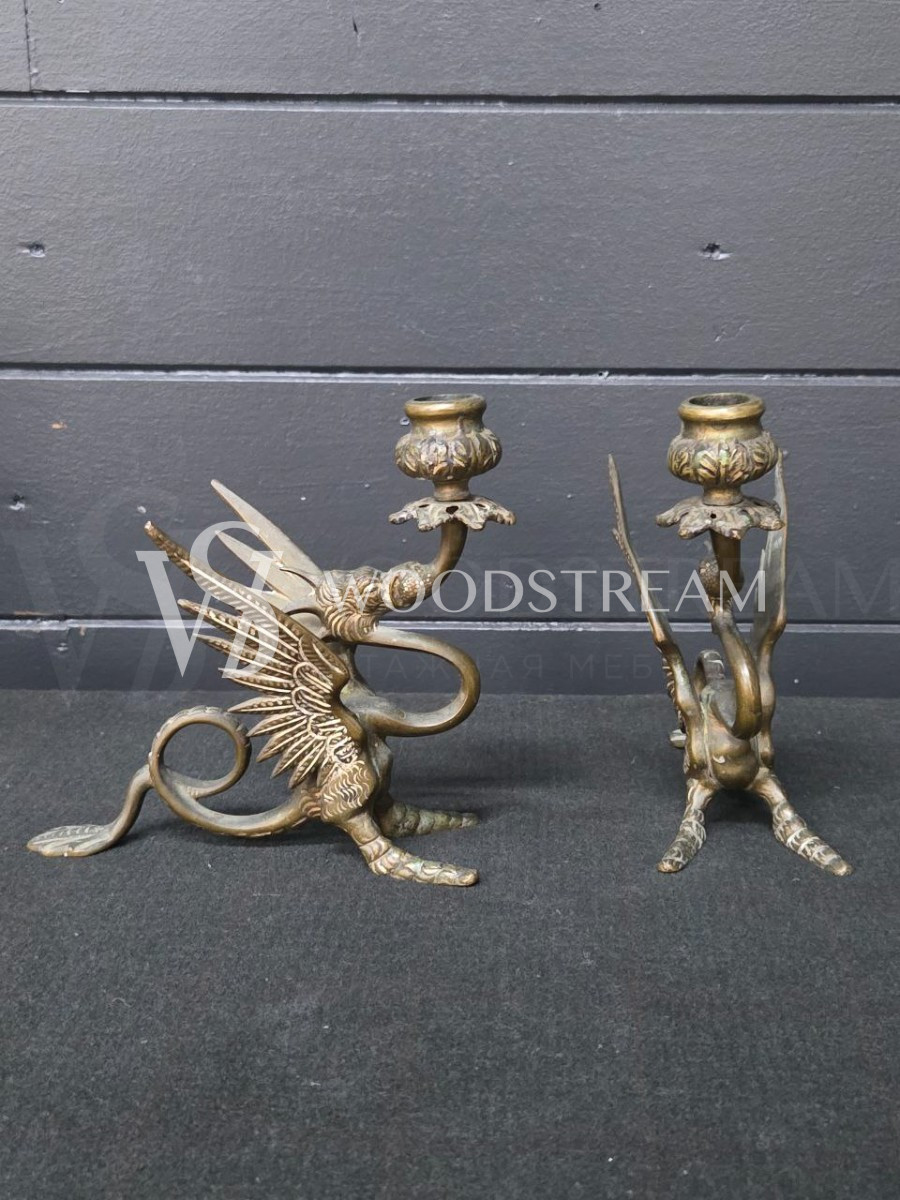 Подсвечник с драконами 2 штуки