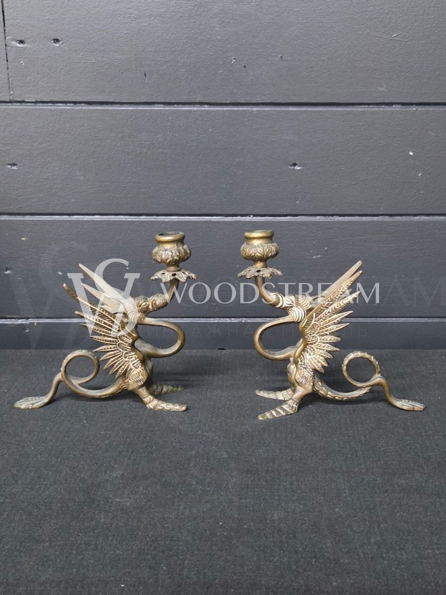 Подсвечник с драконами 2 штуки