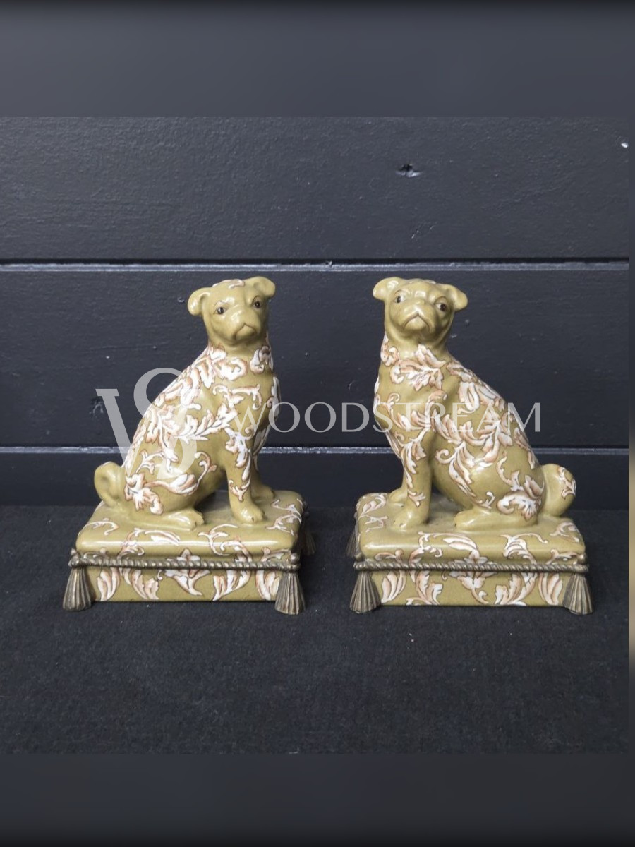 Статуэтка/Держатели для книг Собака/Мопс 2 штуки