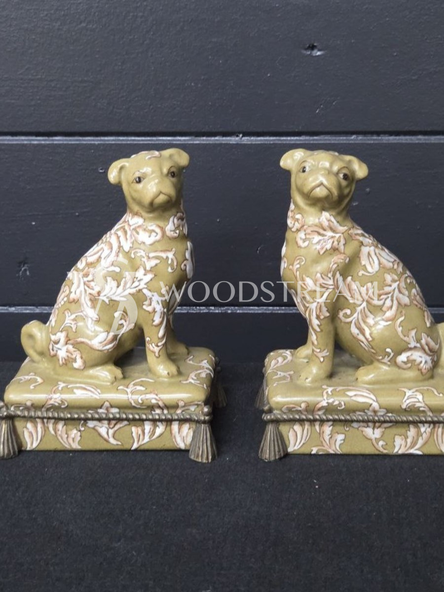 Статуэтка/Держатели для книг Собака/Мопс 2 штуки