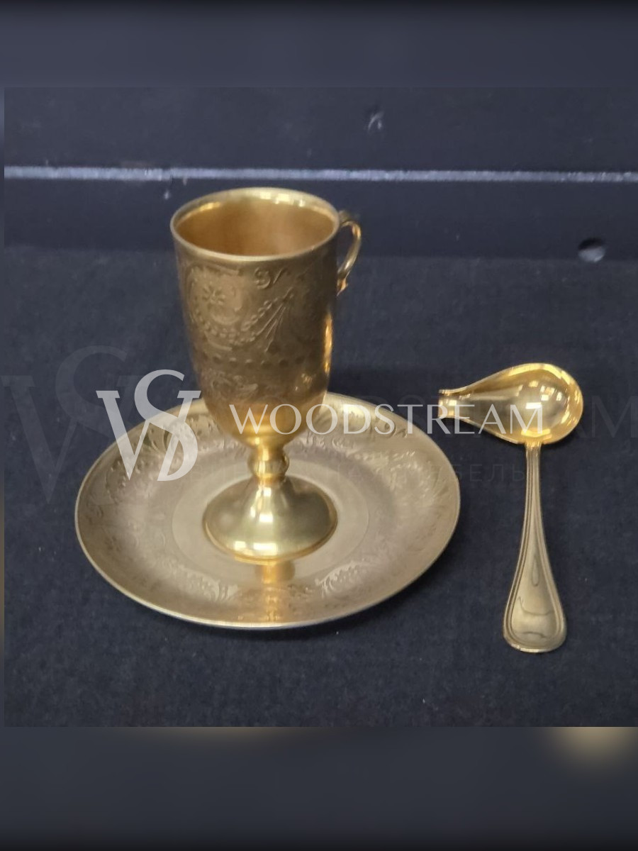 Набор: Бокал/фужер Блюдце и Ложка для соуса/масла