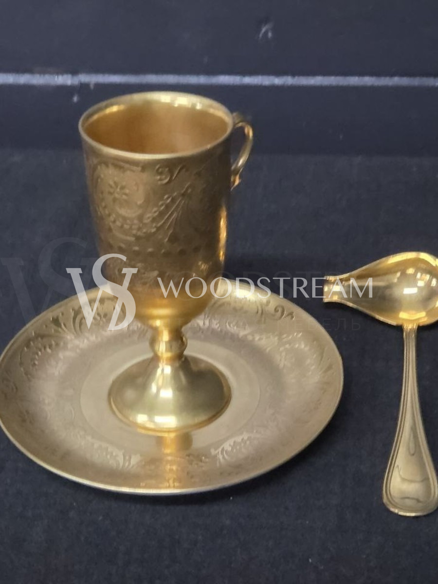 Набор: Бокал/фужер Блюдце и Ложка для соуса/масла