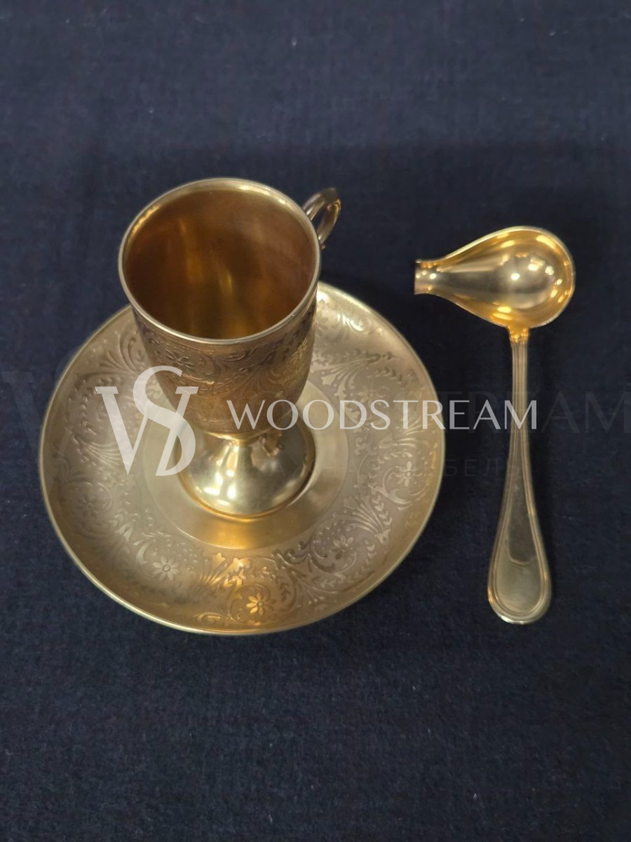 Набор: Бокал/фужер Блюдце и Ложка для соуса/масла