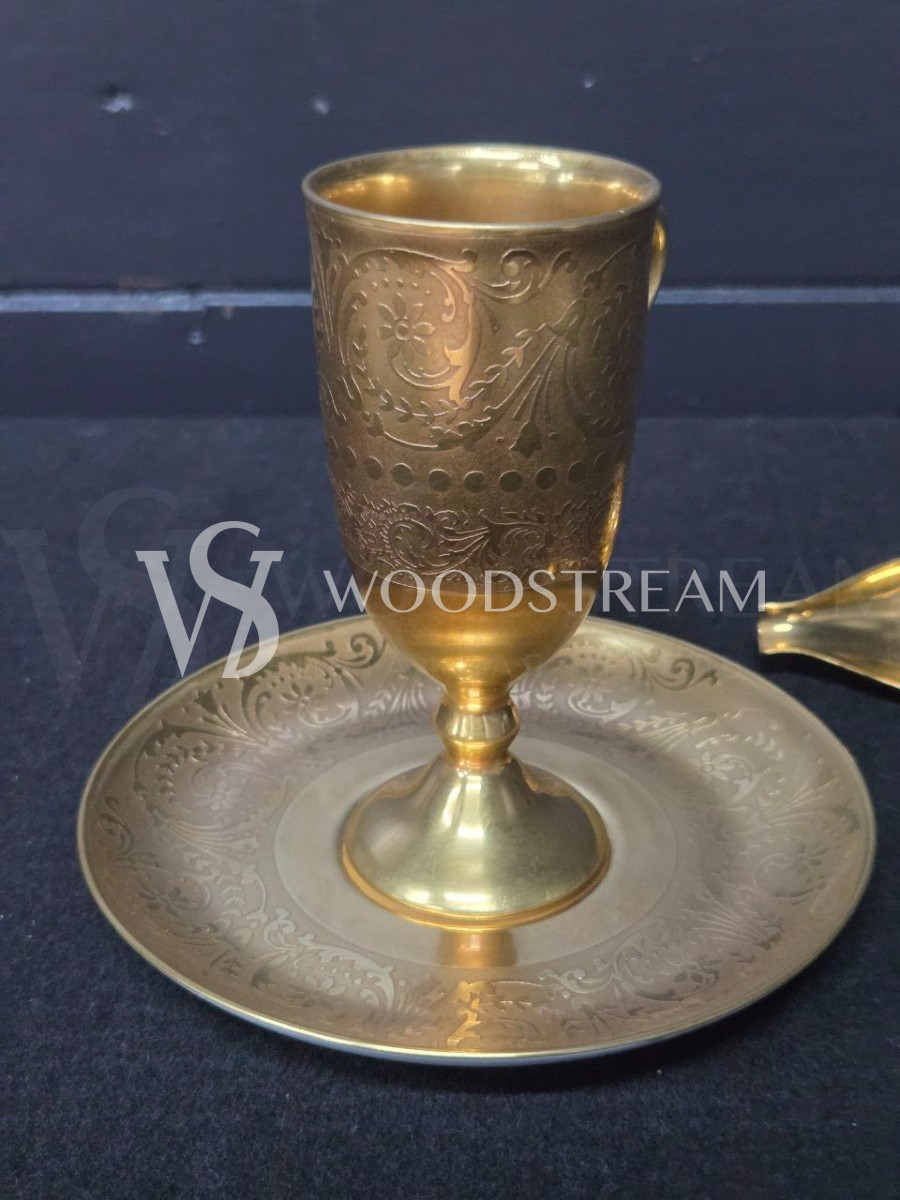 Набор: Бокал/фужер Блюдце и Ложка для соуса/масла