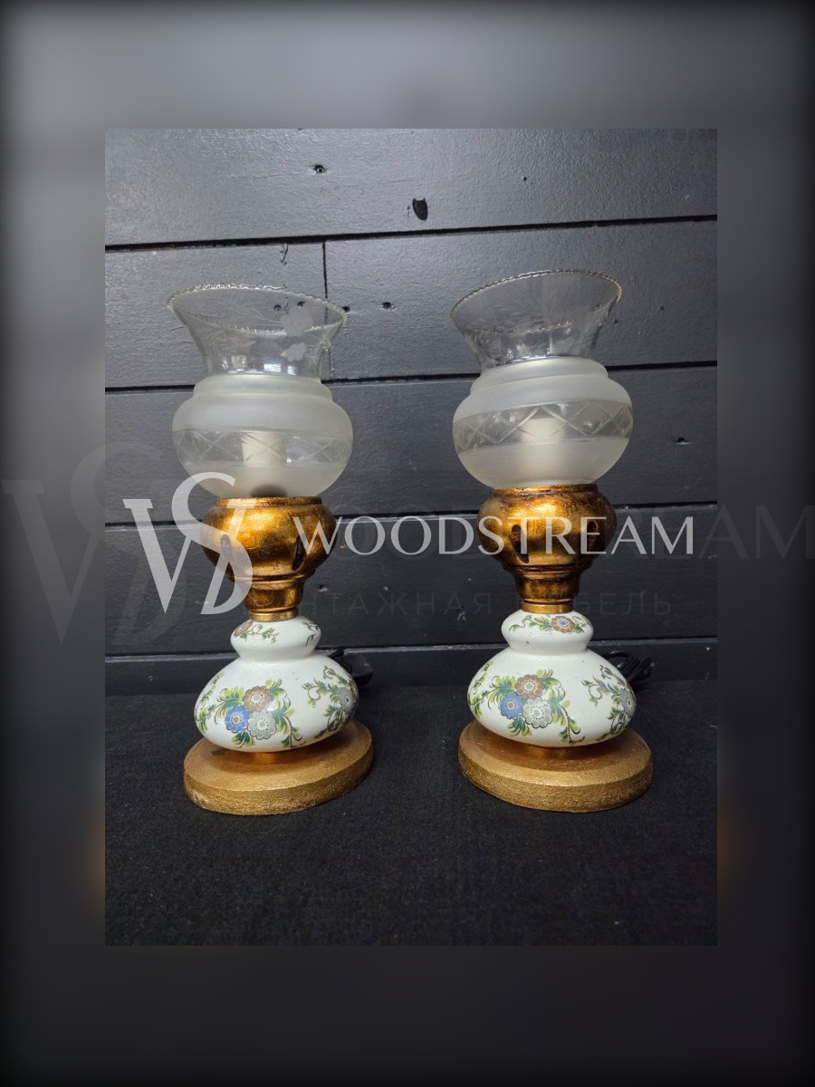 Лампа настольная винтажная 2 штуки