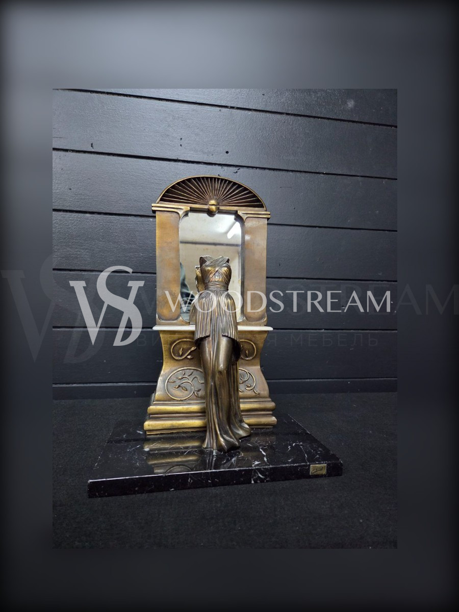 Зеркало настольное/Скульптурная композиция в стиле ар нуво