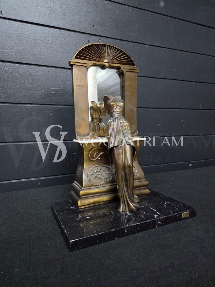 Зеркало настольное/Скульптурная композиция в стиле ар нуво