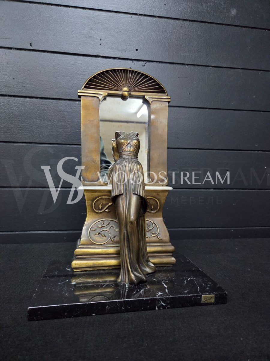 Зеркало настольное/Скульптурная композиция в стиле ар нуво