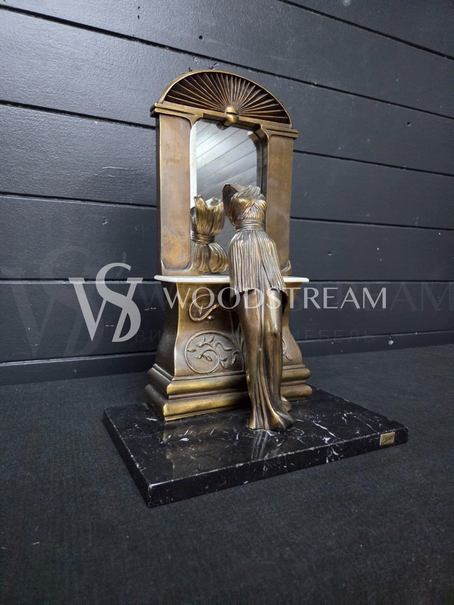 Зеркало настольное/Скульптурная композиция в стиле ар нуво