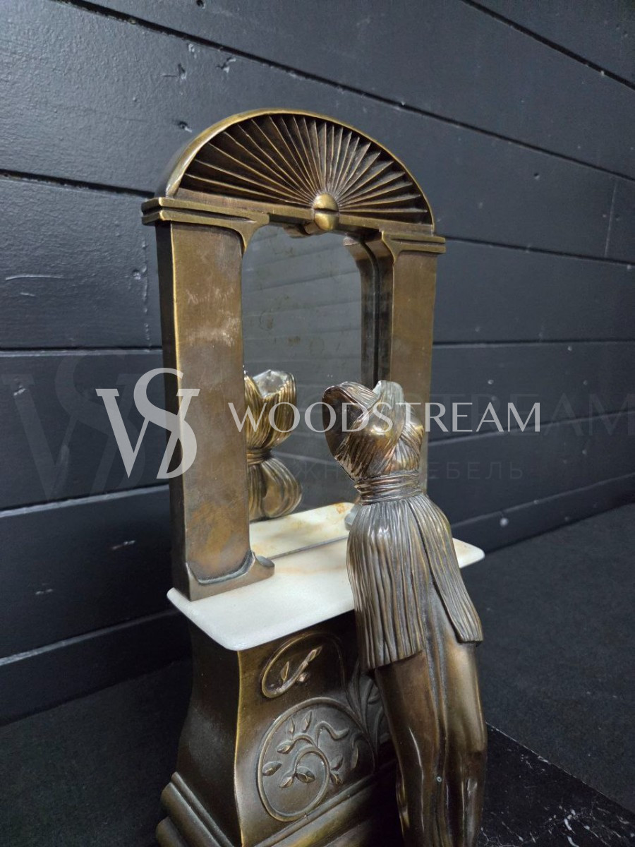 Зеркало настольное/Скульптурная композиция в стиле ар нуво