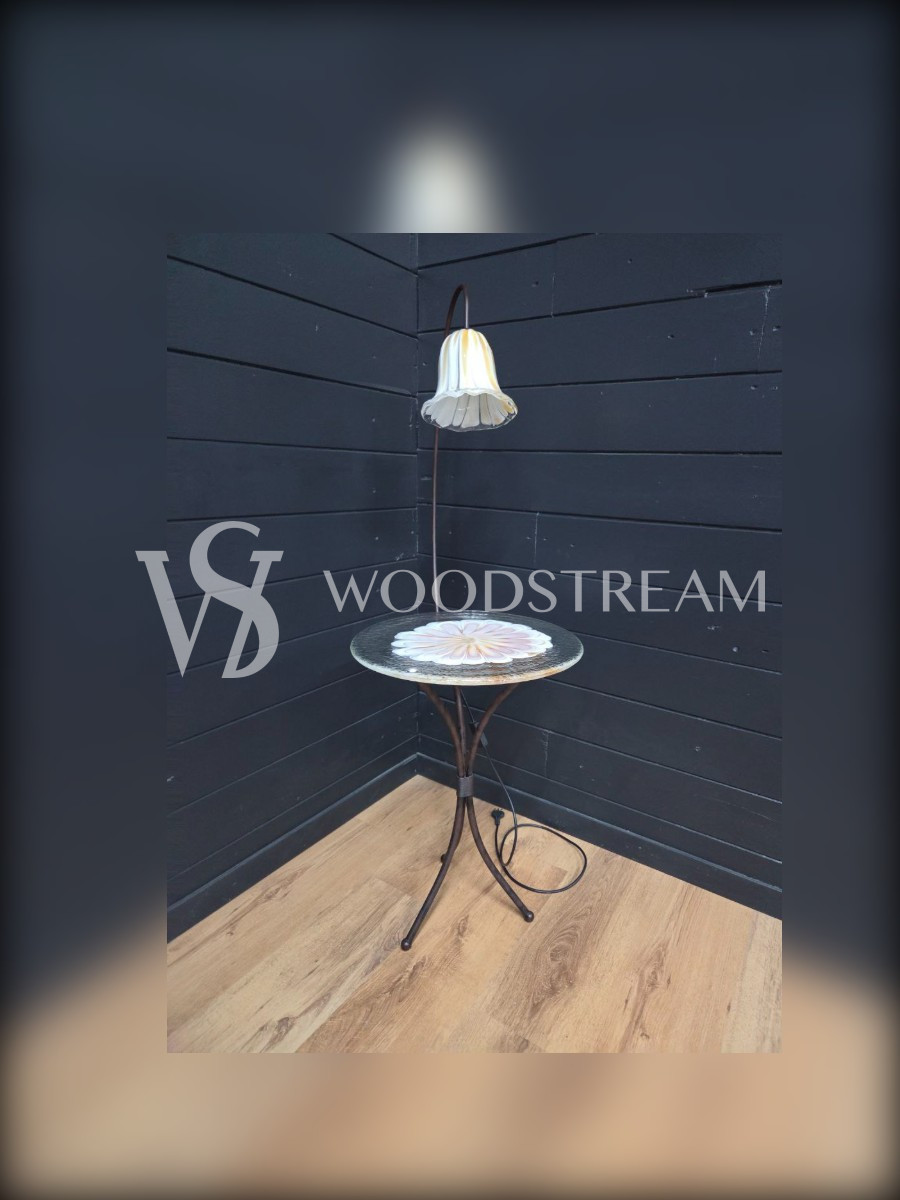 Торшер с подставкой/столиком винтажный