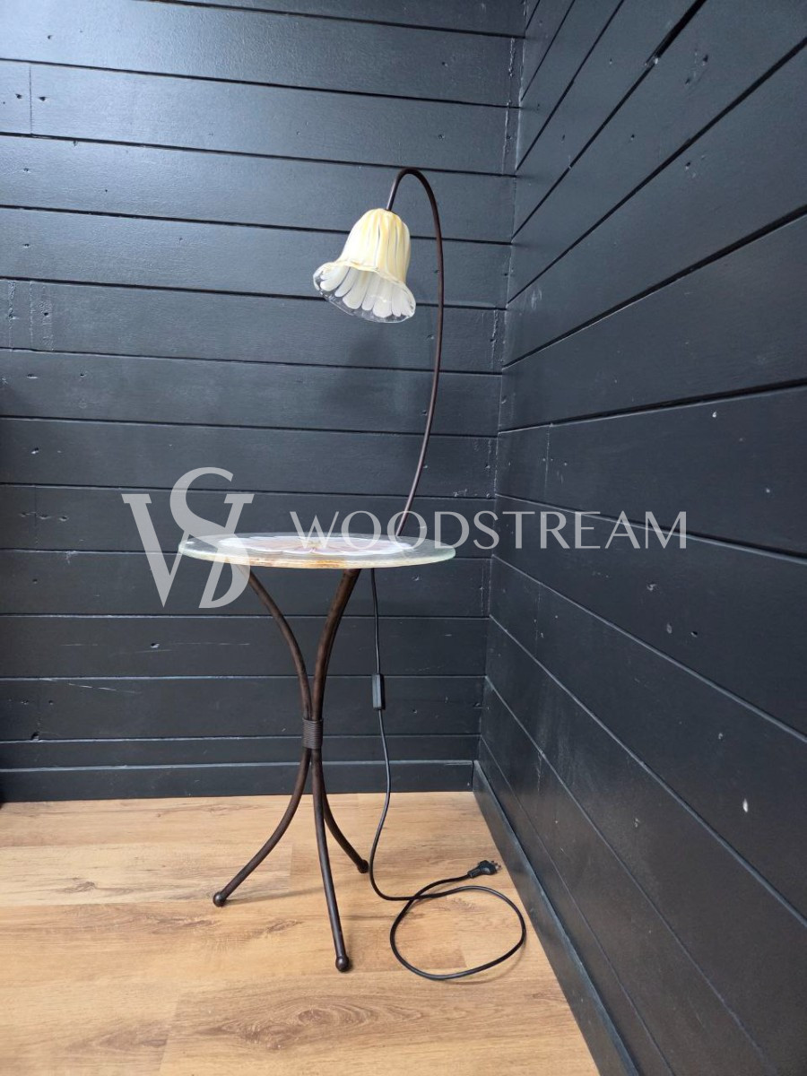 Торшер с подставкой/столиком винтажный