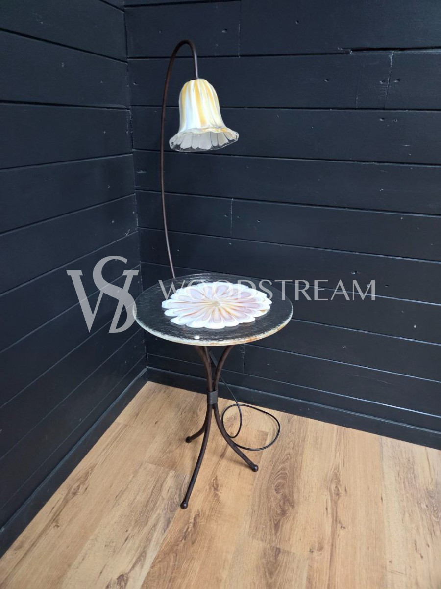 Торшер с подставкой/столиком винтажный