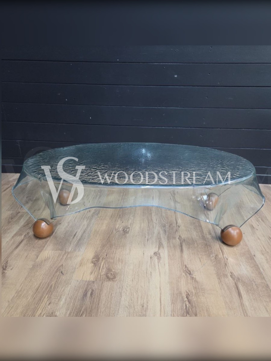 Стол со стеклянной столешницей винтажный