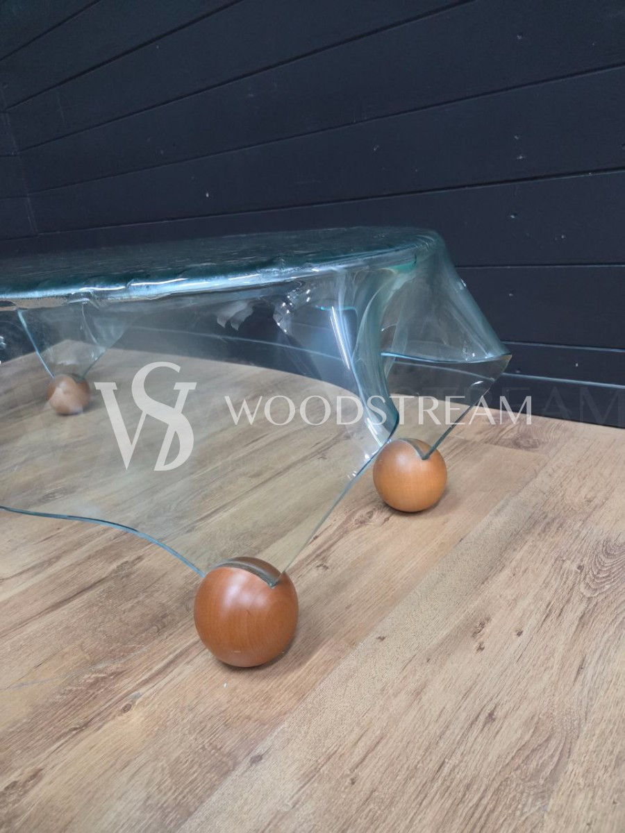 Стол со стеклянной столешницей винтажный