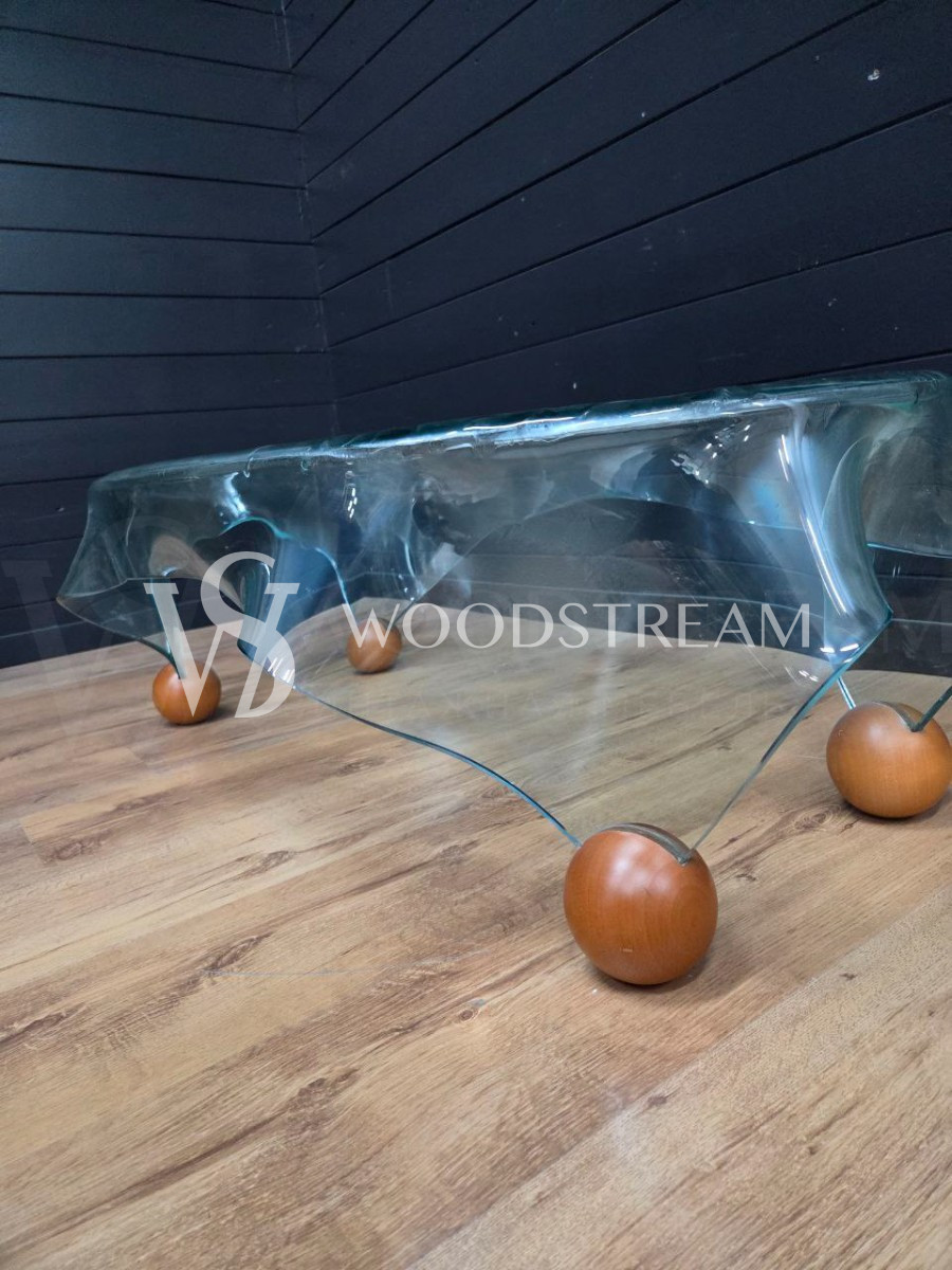 Стол со стеклянной столешницей винтажный