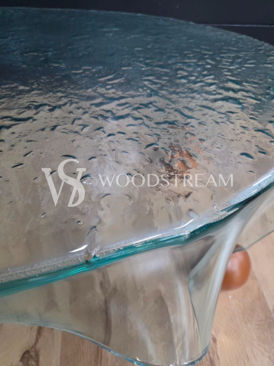 Стол со стеклянной столешницей винтажный