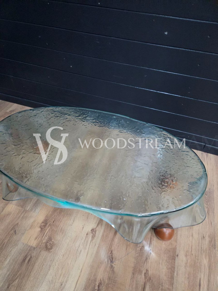 Стол со стеклянной столешницей винтажный