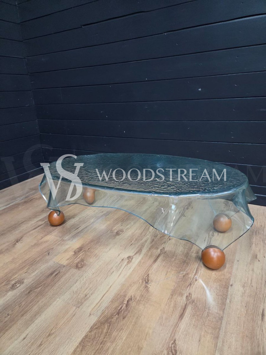 Стол со стеклянной столешницей винтажный