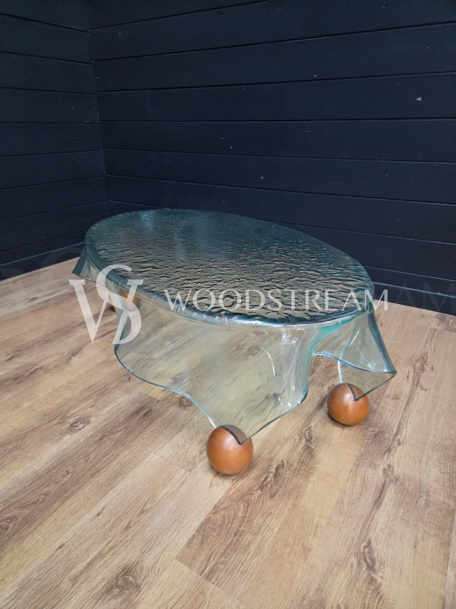 Стол со стеклянной столешницей винтажный