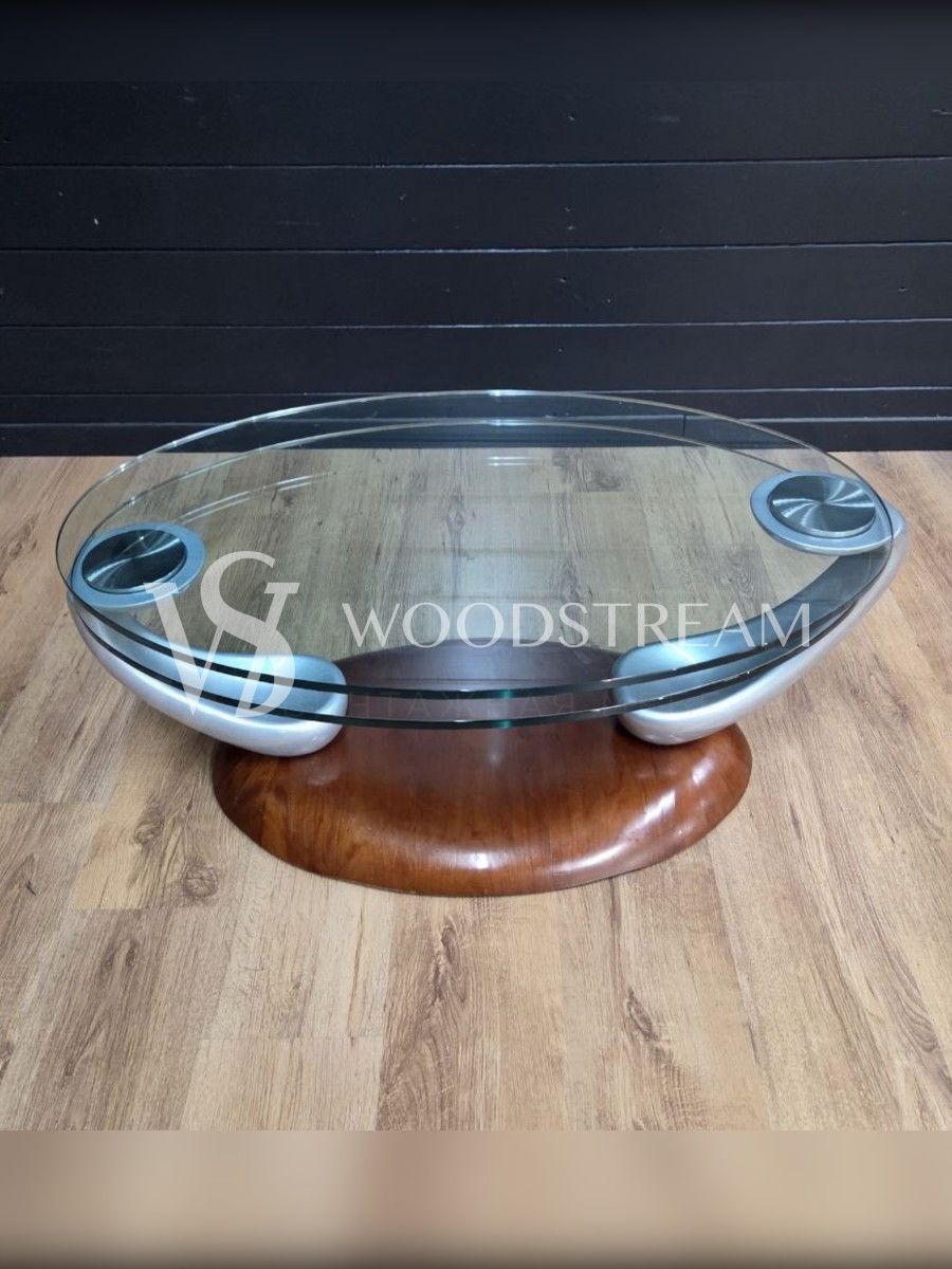 Стол со стеклянной столешницей винтажный