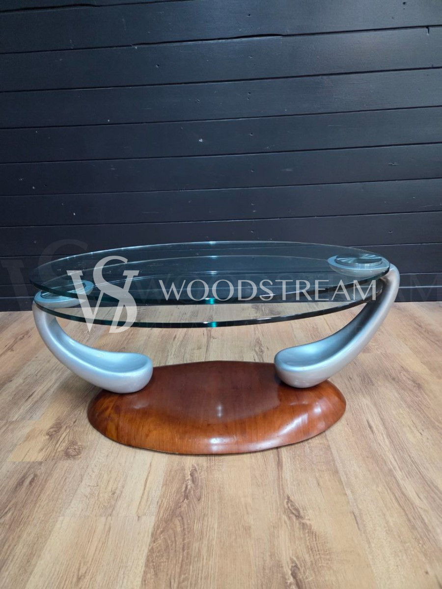 Стол со стеклянной столешницей винтажный