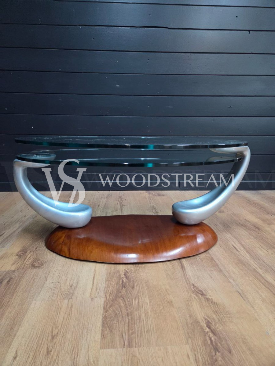 Стол со стеклянной столешницей винтажный