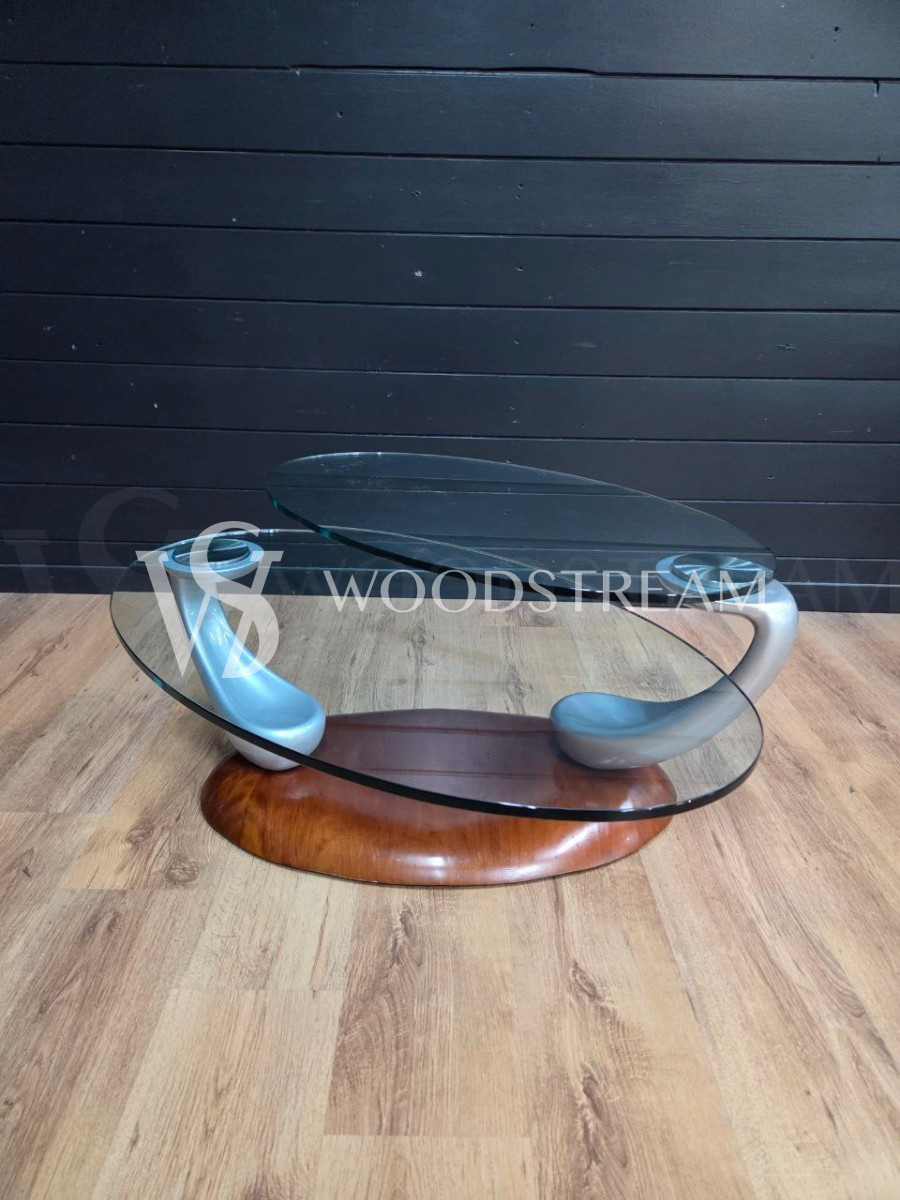 Стол со стеклянной столешницей винтажный