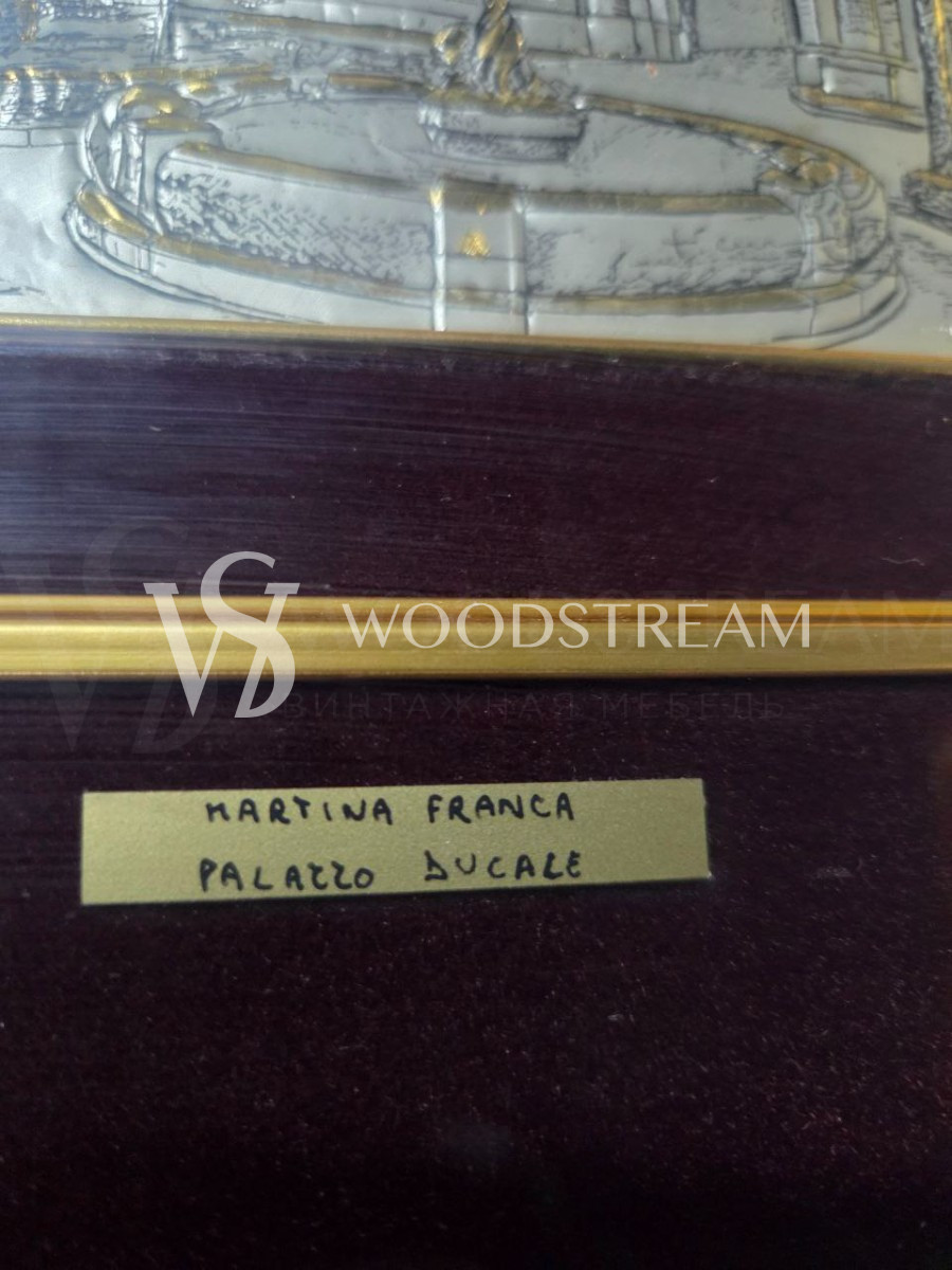 Картина/Барельеф в раме винтажный