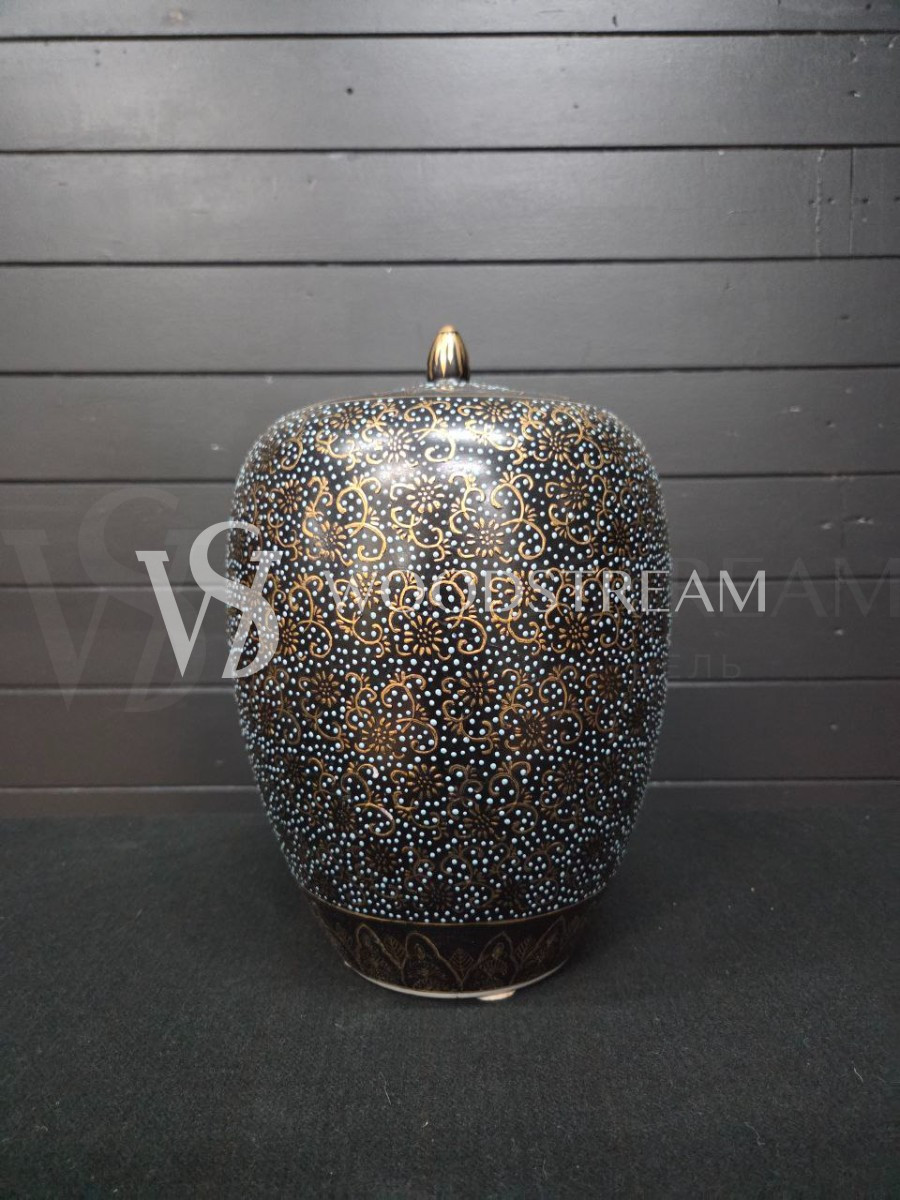 Ваза с крышкой винтажная