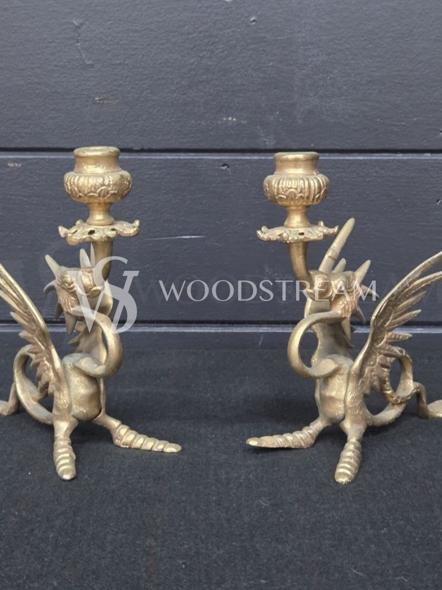 Подсвечник с драконами 2 штуки