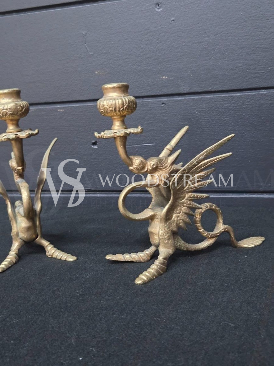 Подсвечник с драконами 2 штуки