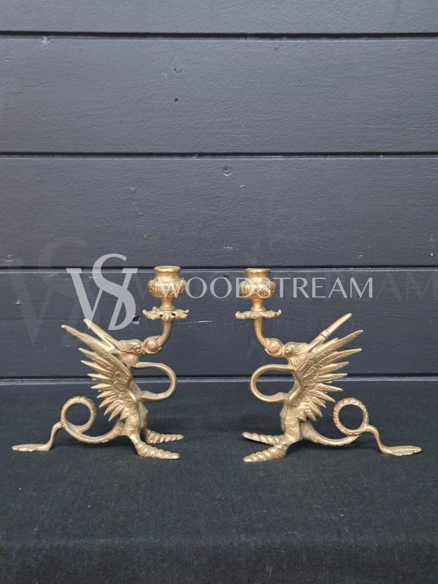 Подсвечник с драконами 2 штуки