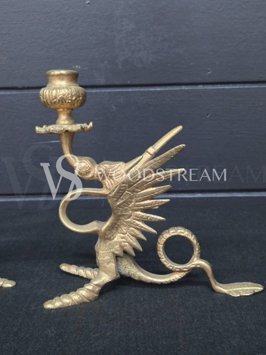 Подсвечник с драконами 2 штуки